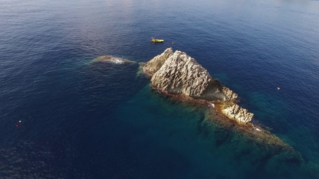 Luftaufnahme Tauchplatz Käse in Cala Ratjada